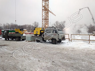 Аренда парогенератора, Удаление наледи с арматуры, Удаление слежавшегося снега в опалубке, Прогрев арматурного каркаса и опалубки 
